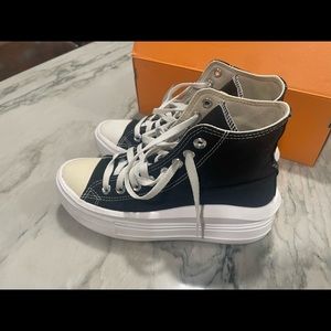 Black High Top All Star Move Platform Converse
